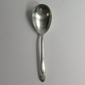 Holmes & Edwards International Silver "ROMANCE" Casserole Serving Spoon 9" Vtg